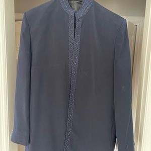 Navy Blue Indian cultured 3 piece suit